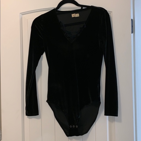 Hollister Other - Black velvet body suit